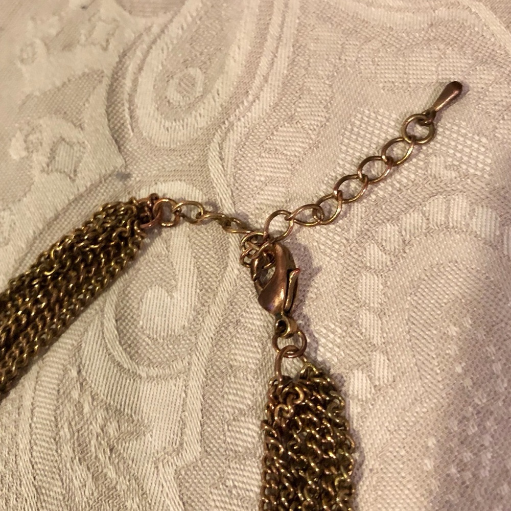 Green Multi-Strand Statement Necklace - image 4